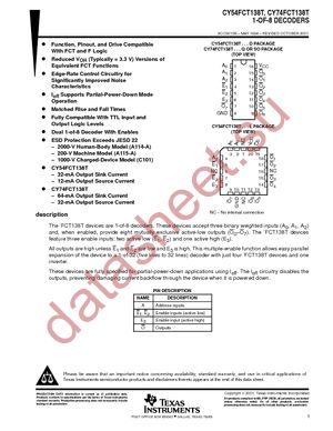 CY29FCT818CTSOCG4 datasheet  